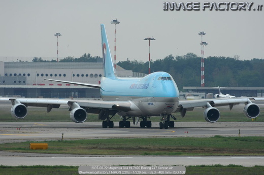 2007-08-22 Malpensa 044 HL7499 Boeing 747 Korean Air